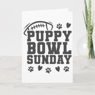 Puppy Bowl Zondag Super Voetbal Game Feest Honden Kaart