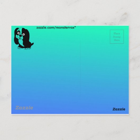 Puppy Briefkaart (Achterkant)