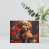 Puppy Briefkaart (Staand voorkant)