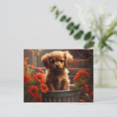 Puppy Briefkaart (Staand voorkant)