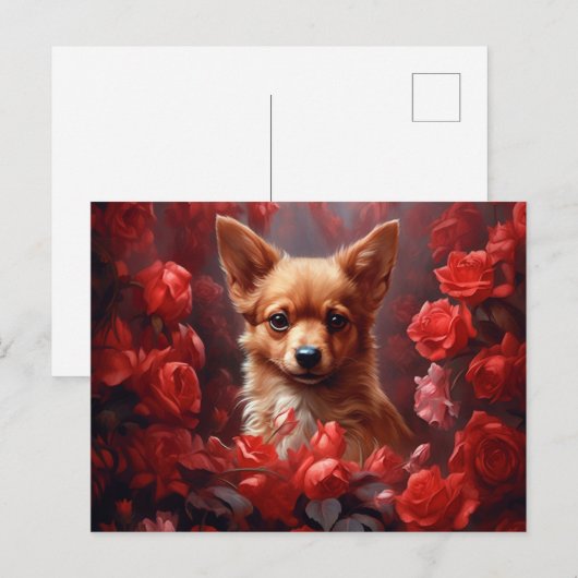 Puppy Briefkaart (Voorkant / Achterkant)