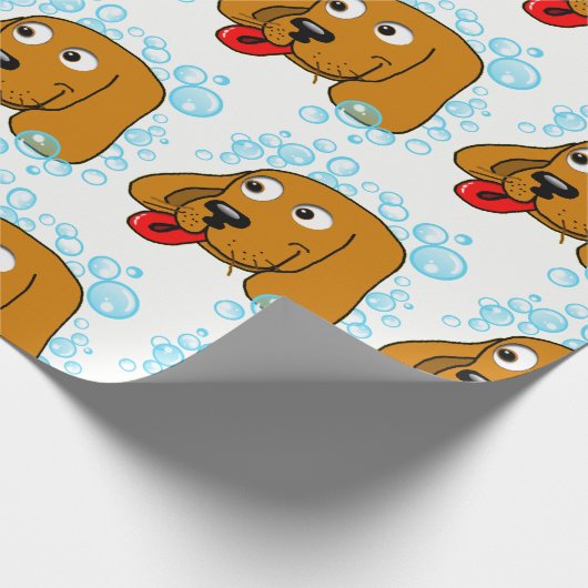 Puppy Bubbles Cadeaupapier (Hoek)