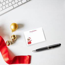 Puppy Bulldog In Kerstmannen Zak Kerstherinneringe Post-it® Notes
