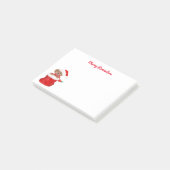 Puppy Bulldog in Santa's Bag Merry Reminders Post-it® Notes (Schuin)
