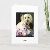 Puppy Bunny Easter Kaart (Achterkant)