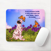 Puppy Butterflies Attitude Quote Muismat (Met muis)