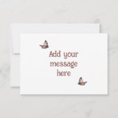 Puppy Butterflies gepersonaliseerde bedankkaart (Achterkant)