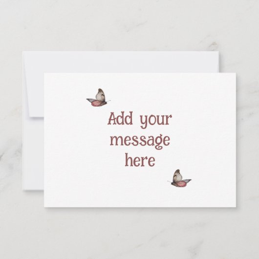 Puppy Butterflies gepersonaliseerde bedankkaart (Achterkant)