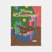 Puppy Cadeau Fleece Deken (Voorkant)