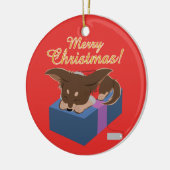 Puppy Cadeau Keramisch Ornament (Links)