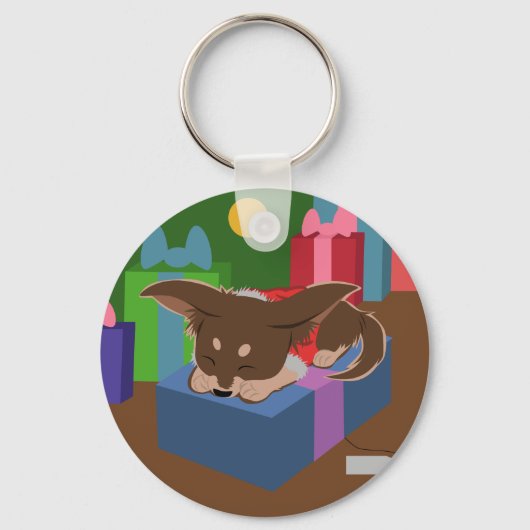 Puppy Cadeau Sleutelhanger (Voorkant)