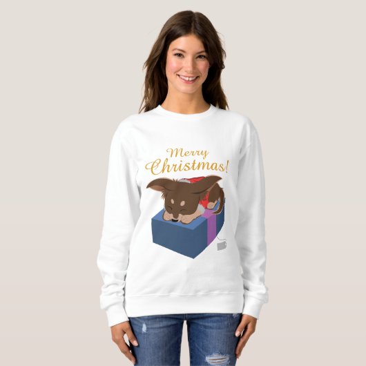 Puppy Cadeau Trui (Voorkant volledig)