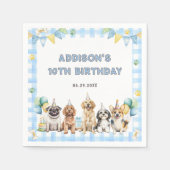Puppy Calling All Pawty Animals Birthday Servet (Voorkant)