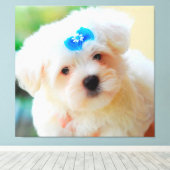 Puppy Canvas Afdruk (Insitu (Houten vloer))