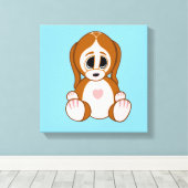 Puppy Canvas Afdruk (Insitu (Houten vloer))