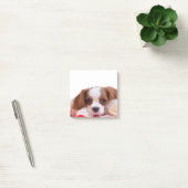 Puppy Cavalier King Charles Spaniel schrijft Post-it® Notes (Kantoor)