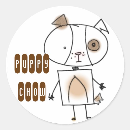 Puppy Chow Sticker (Voorkant)
