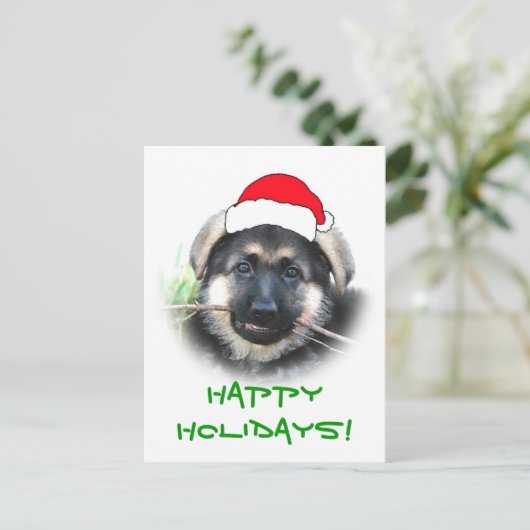 Puppy Christmas Briefkaart (Staand voorkant)