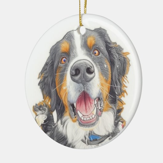 Puppy Christmas Gift  Keramisch Ornament (Links)