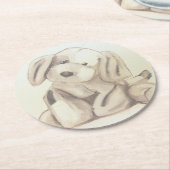 Puppy Coaster Ronde Kartonnen Onderzetter (Gebogen)