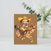 Puppy Cowboy op zijn paard Briefkaart (Staand voorkant)