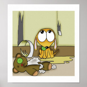 Puppy Crime-golf Poster