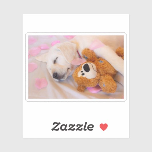 Puppy cuddles 02 sticker (Vel)