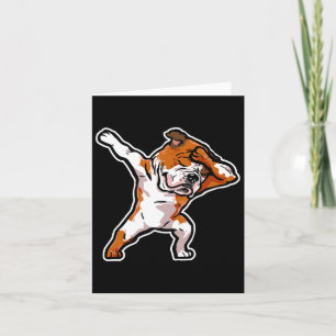 Puppy Dab Dance Dog Dabbing Engelse bulldog Kaart