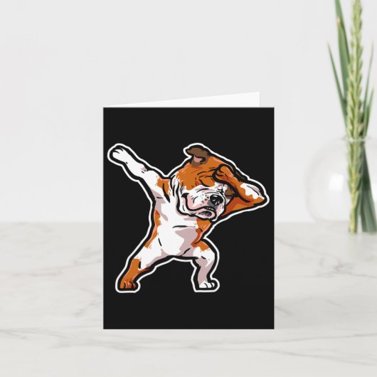 Puppy Dab Dance Dog Dabbing Engelse bulldog Kaart (Voorkant)