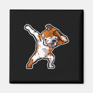 Puppy Dab Dance Dog Dabbing Engelse bulldog Magneet