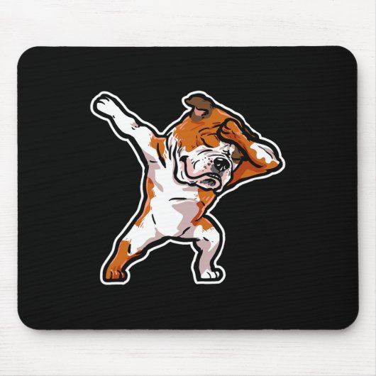 Puppy Dab Dance Dog Dabbing Engelse bulldog Muismat (Voorkant)