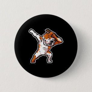 Puppy Dab Dance Dog Dabbing Engelse bulldog Ronde Button 5,7 Cm