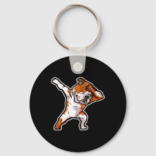 Puppy Dab Dance Dog Dabbing Engelse bulldog Sleutelhanger