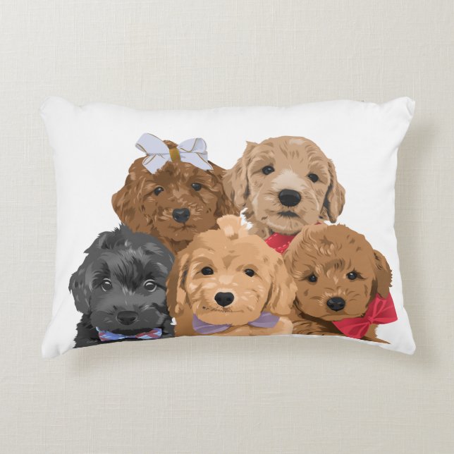 Puppy Dag 12x16 Accent Kussen (Voorkant)