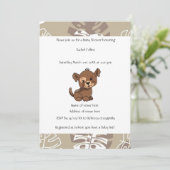 Puppy Design Baby shower Kaart (Staand voorkant)