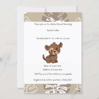 Puppy Design Baby shower Kaart