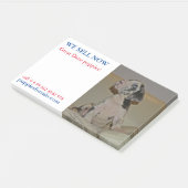Puppy die gepost nota's verkoopt post-it® notes (Schuin)