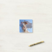 Puppy die gepost nota's verkoopt post-it® notes (Op bureau)