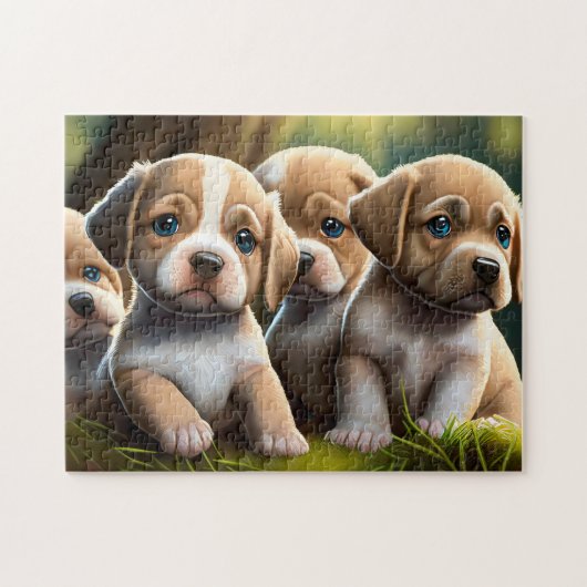 Puppy Dierenvriend Puzzel Easy Brain Art Puzzel (Horizontaal)