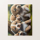 Puppy Dierenvriend Puzzel Easy Brain Art Puzzel (Verticaal)