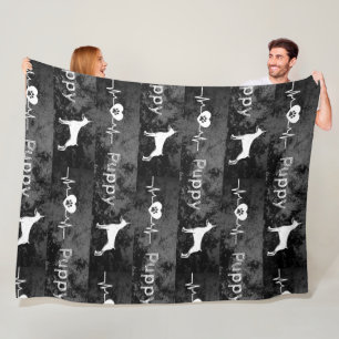 Puppy Dobbie Hond Hartslag Fleece Deken