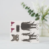 puppy document poppendelen briefkaart (Staand voorkant)