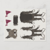 puppy document poppendelen briefkaart (Achterkant)