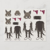 puppy document poppendelen briefkaart (Voorkant)