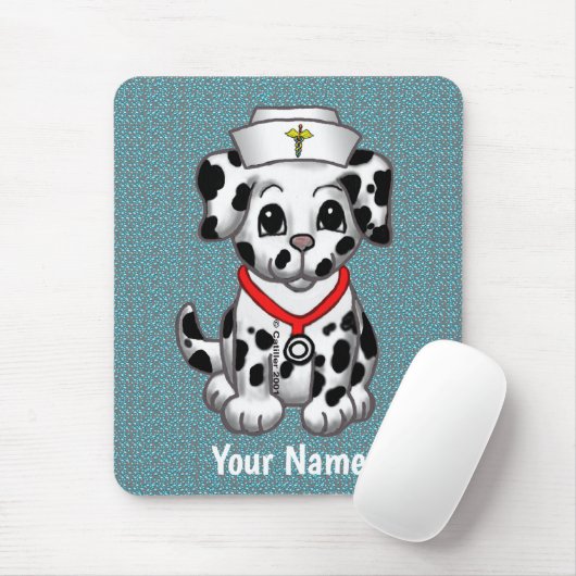 Puppy Dog aangepaste Verpleegkundige Muismat (Met muis)