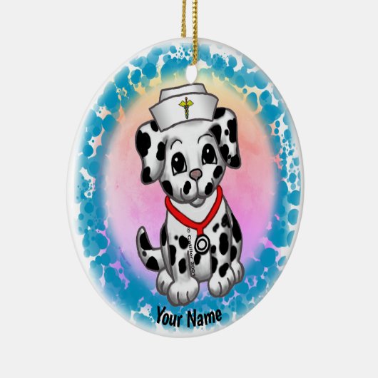 Puppy Dog aangepaste verpleegkundige ornament (Rechts)