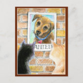Puppy dog and cat nice art-kaart briefkaart (Voorkant)