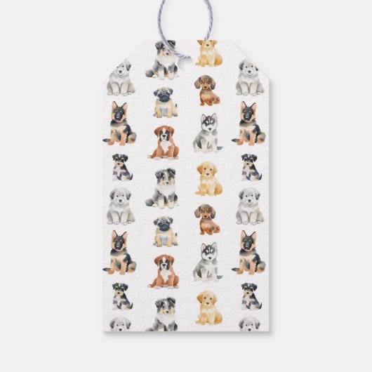 Puppy Dog Baby shower Cadeaulabel (Achterkant)