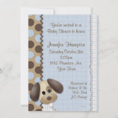Puppy Dog Baby shower Invitation Kaart (Voorkant)