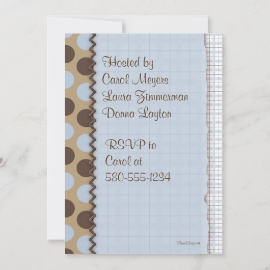 Puppy Dog Baby shower Invitation Kaart (Achterkant)